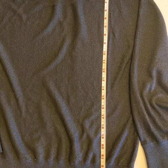 INC- ( international Concepts) Black Top. Large . Long Sleeves. NWT. - Picture 2 of 8